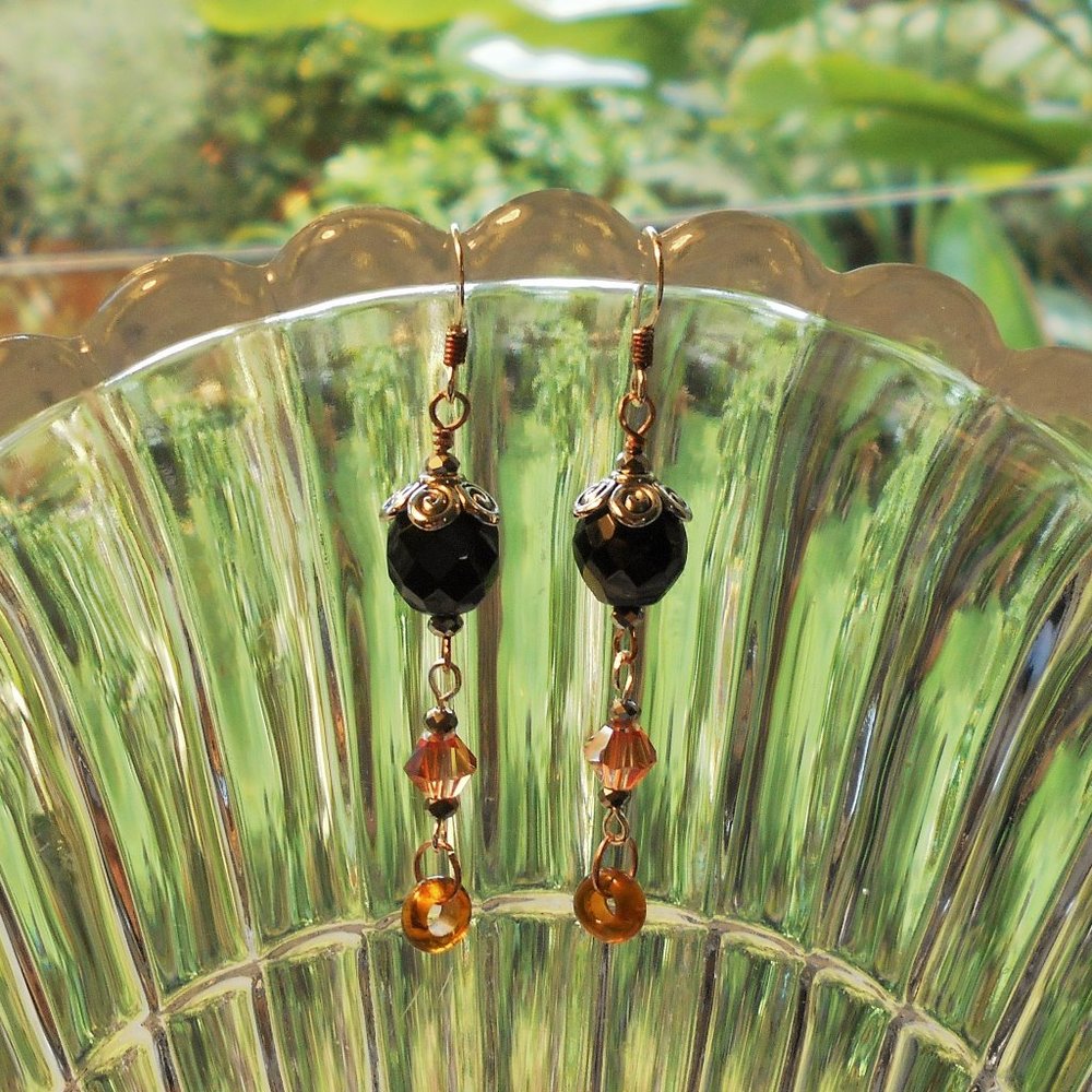 Handcrafted earrings glass beaded